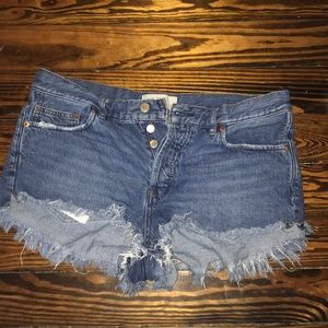 Free people denim cutoff shorts
